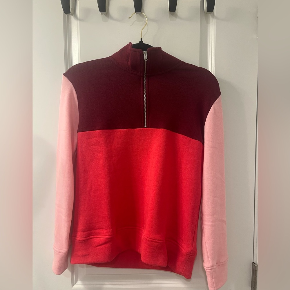 J.Crew • Colorblock Half-Zip Sweatshirt in Cloudspun Fleece